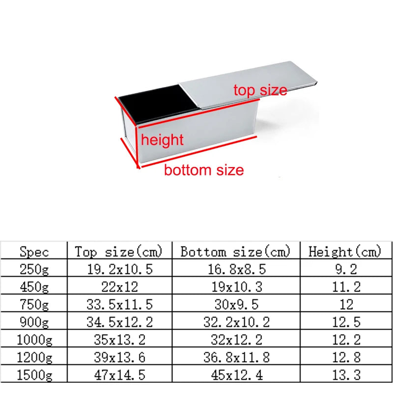 250g/450g/600g/750g/900g/1000g Moule